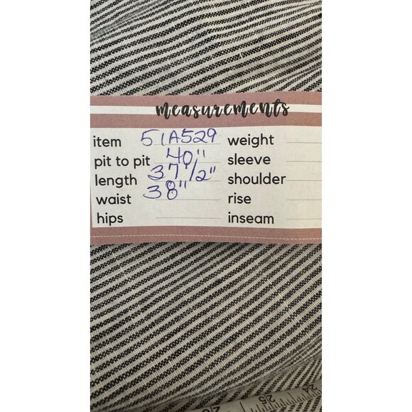 Lucky Brand Size Large Lightweight Striped 100% Linen Sleeveless V-Neck - Picture 11 of 12